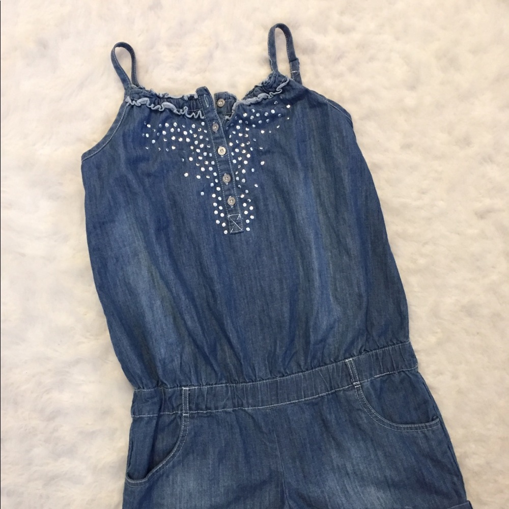 Denim Sparkle Romper ✨